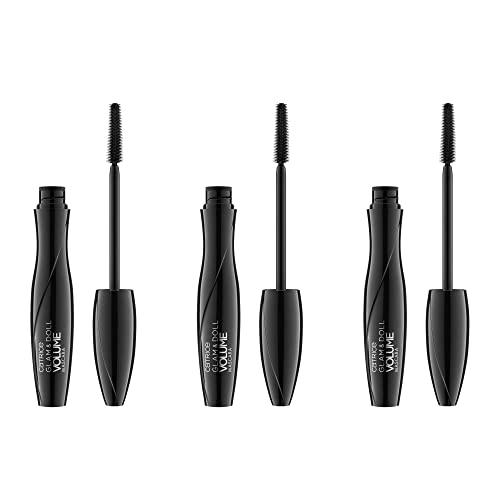 Catrice Glam&Doll Volume Mascara, Nr. 010, Schwarz, volumengebend, definierend, verlängernd, matt, vegan, ohne Mikroplastikpartikel, Nanopartikel frei, ohne Parfüm, 3er Pack (3x10ml)