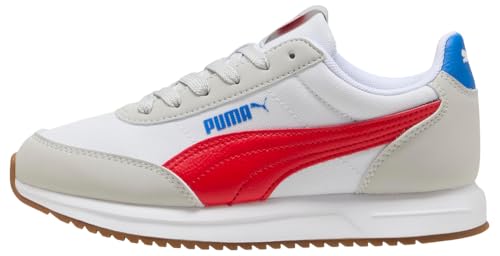 Puma Unisex Kinder R78 Lightwind Jr Sneaker, Hellgrau Dunkelkarminrot Puma Weiß, 36 EU