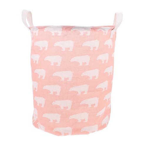 HEALSOPTHY Cesto Ropa Sucia Plegable Grande Cesta Colada Resistente con Asas para Baño Dormitorio y Almacenaje Juguetes Diseño Compacto Ahorra Espacio Color Rosa Polar