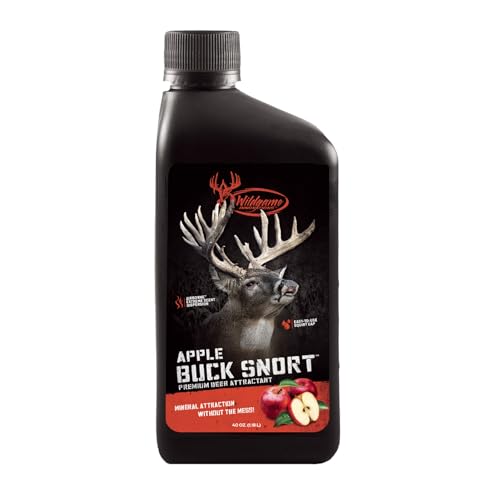 WILDGAME INNOVATIONS Buck Snort Apple Concentrated Deer Attractant, 40 Oz Effective Year-Round Long-Lasting Liquid Mineral with Irresistible Apple Aroma