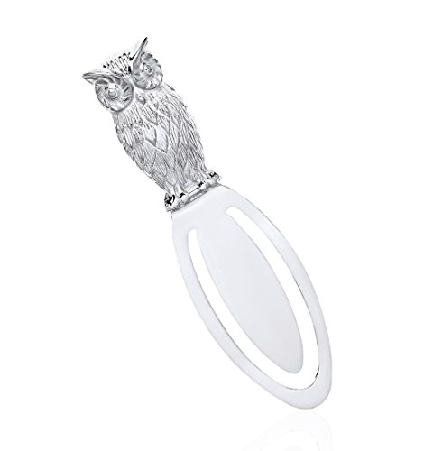 Argento sterling massiccio Owl segnalibro.