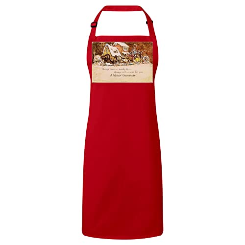 Tablier cuisine rouge Noël vintage idéal pour préparer le repas de réveillon en famille
