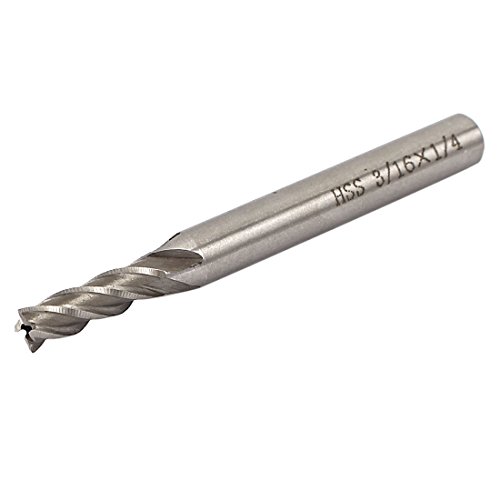 Image of uxcell 6mmx4.75mmx20mx60mm Machining Cutting Tool Helical Groove 4 Flute Straight Shank Milling Cutter End Mill