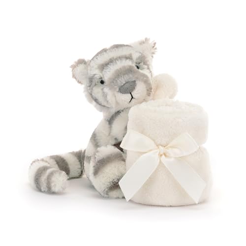 Jellycat Bashful Snow Tiger Soother Stuffed Animal, 13.5 inches- Security Blanket & Lovey for Babies - Baby Gift - Image 2