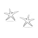 925 Sterling Silver Starfish 15mm Post Stud Earrings – Small Fish Stud Earrings – Beach Jewelry