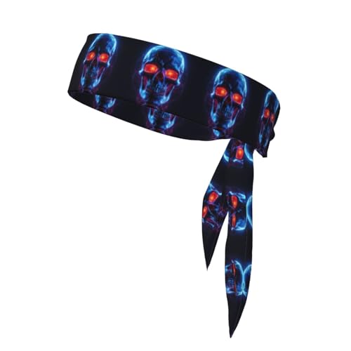 Bandeau de Sport Unisexe à Motif tête de Mort d'halloween, idéal pour la Course, Le Tennis, la...