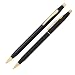 Cross Classic Century Classic Black Ballpoint Pen & 0.7mm Pencil with 23KT Gold Plated Appointments (250105)