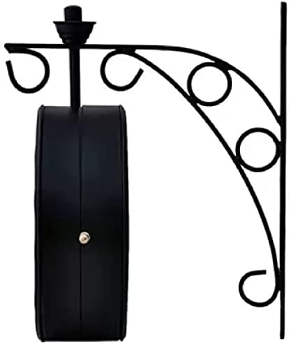 London Vintage Victoria Double Sided Station Wall Clock with dial || Dial Size:- (Brown dial, 12 inches)(Metal)