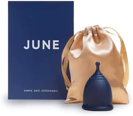 June Menstrual Cup (Firm, Mini, 1 Pack) – Reusable Soft Silicone Period Cup for Comfortable, Leak-Proof Protection – Eco-Friendly Alternative to Pads and Tampons