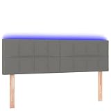 Gecheer Testiera a LED per Letto, Regolabile in Altezza con Strisce LED Tagliabili, Tessuto in Poliestere 144x5x78/88 cm, Supporto Schiena per Camera da Letto