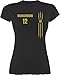 Produktbild Shirt Damen - 2024 Fussball EM Fanartikel - Deutschland Name und Nummer - L - Schwarz - Frauen Tshirt wm Trikot fußball fußball-Fanartikel Wunschname t-Shirts Fan 24 fussbal Trikots t-Shirt