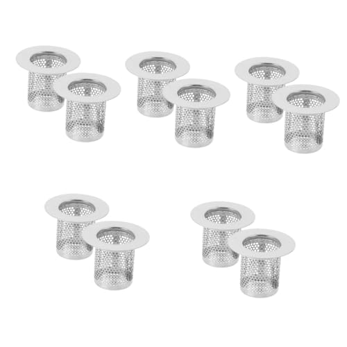 Anti-bouchon évier efficace : lot de 10 filtres de drain en inox contre les débris