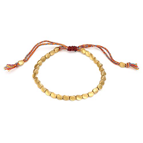 N/Q 3 Pcs Handmade Tibetan Copper Beads Bracelet for Women Men Adjustable Colorful Braided Cotton Lucky Amulet Rope Beaded Bracelet Fashion Unisex Jewelry2