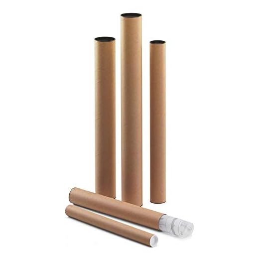Tubo Portaplanos de Cartón y Tapa de Plástico | 110cm Ø 80mm