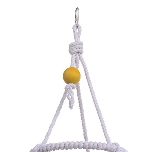 Hypeety Pet Bird Parrot Swing Hanging Toy Parakeet Budgie Cockatiel Cage Hammock Swing Toy Round Cotton Rope Tri Toy Hanging Toy #TOP3