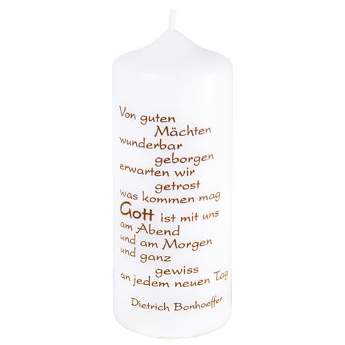 FRITZ COX Spruchkerze 'Von guten Mächten' Dietich Bonhoeffer |...
