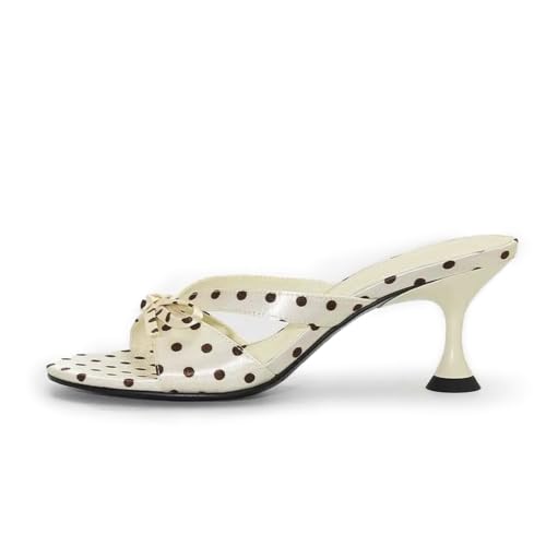 Image of QIV Leopard Kitten Heels Pointed Toe Mule Heels for Women Open Toe Kitten Heel for Party Dressy Wedding