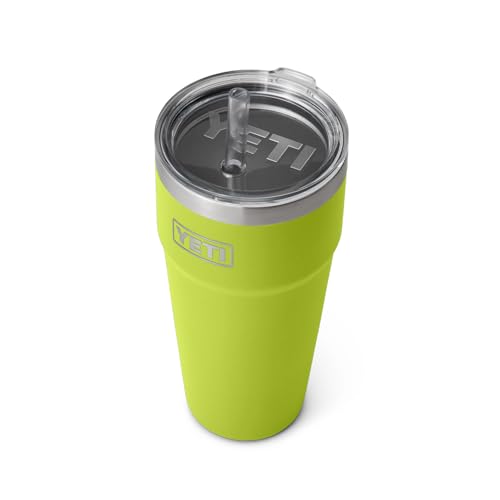 Yeti Rambler 26 oz Straw Cup, Vacuum Insulated, Stainless Steel with Straw Lid, Chartreuse (YPA-30-140)