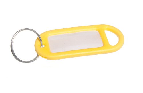 Clés fendu jaune 50mm avec cosse et étiquette pour organiser toute la maison