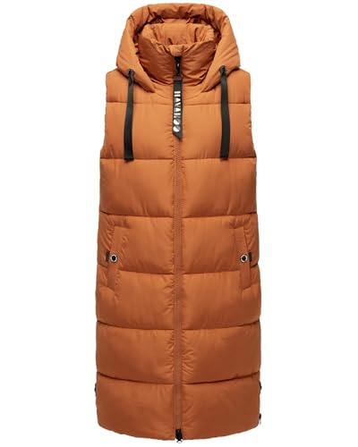 Navahoo Chaleco acolchado mujer con capucha y cuello alto chaleco sin mangas invierno B942