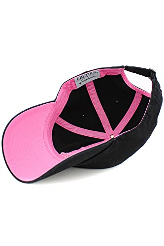 Scarvesme Women's Flip Flops Embroidered Vintage Cotton Distressed Baseball Cap Hat Black #TOP3