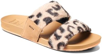 Reef Women's Cushion Vista Cozy Slide Sandal, Leopard, 8 | Image 3