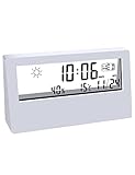 Reloj despertador con función de repetición: el reloj de alarma se configurará automáticamente en modo de repetición después de sonar durante un minuto e intentará despertarlo cada 4 minutos. Deje que sea su administrador de tiempo y garantice su tiempo de sueño.