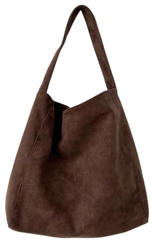 Slouchy Suede Hobo Bags Women Crescent Satchels Shoulder Bag Crossbody Purse Corduroy Top-handle College Tote Handbag
