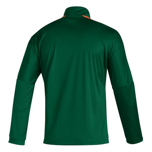 adidas Mens Miami Hurr Sideline Primeblue Quarter-Zip Jacket Training Athletic Outerwear Casual Jacket Moisture Wicking - Green - Size 2XLT2