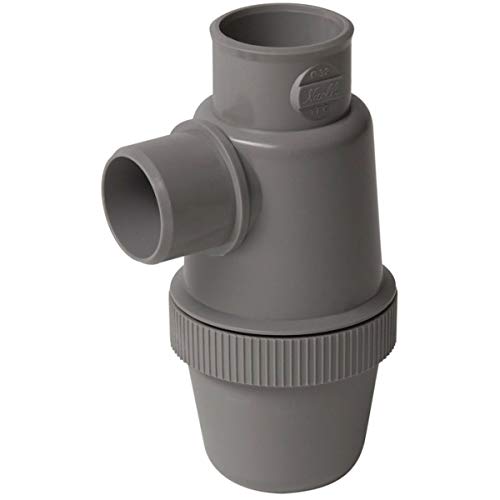 siphon de lavabo - a coller - entrée verticale - diamètre 50 mm - nicoll yjc - gris
