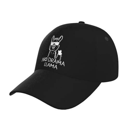 No Drama Llama Funny Baseball Hats for Men and Women - Classic Adjustable Hats