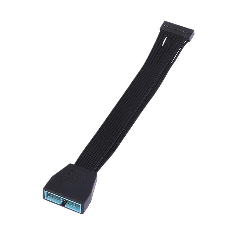 1 szt. płyta główna płyta główna USB3.0 19 20Pin żeński na USB 3.0 19 20-pinowy męski przedłużacz konwersja kabel łączący 15 cm