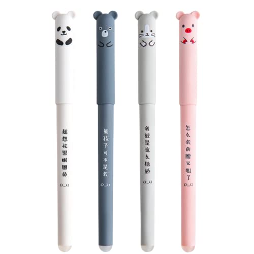 Caneta fofa kawaii pets 4 unidades