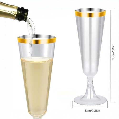 Copas de champán de plástico rígido y vasos de Prosecco desechables para cóctel 3