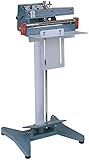 American International Electric AIE-300FL Heavy Duty Impulse Foot Sealer, Foot Pedal Activator, Adjustable Worktable, Comes with a Pedestal and a Stand, 12' Seal Length, 2 mm Wide Seal