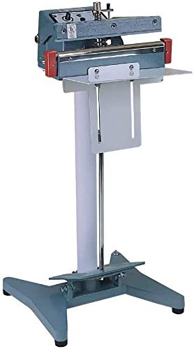 American International Electric AIE-300FL Heavy Duty Impulse Foot Sealer, Foot Pedal Activator, Adjustable Worktable, Comes with a Pedestal and a Stand, 12" Seal Length, 2 mm Wide Seal
