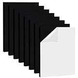 CYEER 8 Stück Moosgummi Selbstklebend 2cm – Extra Dicke EVA Schaumstoffmatte Schwarz (30x20cm) – Vibrationsdämpfer & Schallschutz für Möbel, Lautsprecher & Werkzeugkasten – DIY Polsterplatten