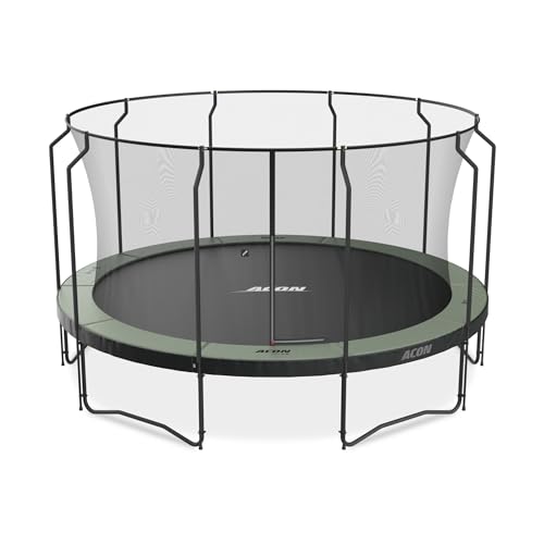 ACON Air Trampoline 15ft Ultimate Package with Premium Enclosure | Includes Round Trampoline with Safety Net and 110 Heavy-Duty Springs for Optimal Safety