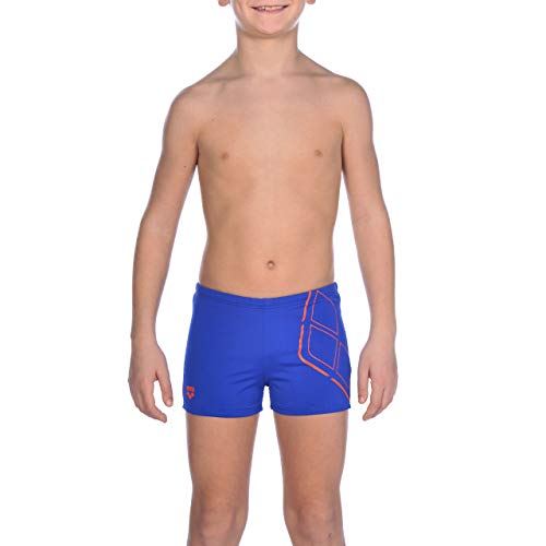 Arena Essentials Pantaloncino Nuoto, Bambino, Neon Blue/Nectarine, 8-9