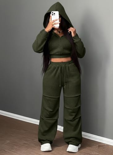 Image of Q - RIOUS Women's Baggy Mid Waisted Lounge Sweat Pants with Drawstring Athletic Flared Joggers with Pockets