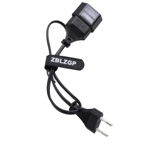 ZBLZGP EU Power Extension Cable 2-Prong European EU Male to Female Power Extension Cord Port Saver Extender Power Cord for TV PS3 PS4 PS5 Printer Monitor (Straight to Straight, 2 Pack, 0.6M/1.97FT)