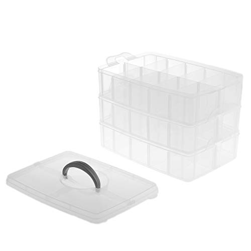 LOVIVER 3 Camadas Pulseira Empilhável Brincos Colar Caso Organizador De Armazenamento De Jóias