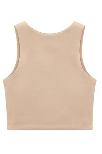 Image of Lilax Girls' Double Lined Sleeveless Basic Crop Tank Top
