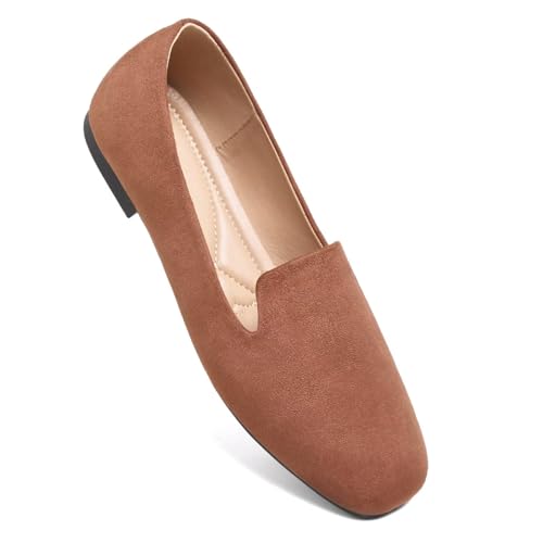Image of Dear Time Women's Flats Comfortable Slip On Ballet Flats Soft Solid Casual Shoes