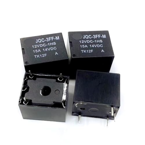 Relais JQC-3FF-M 12VDC 1HS 15A 4 broches pour circuit imprimé - Lot de 5 pièces