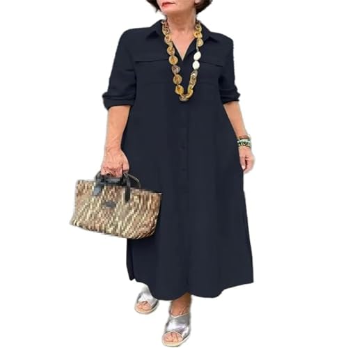 Robe en V pour femmes avec poches pour un style quotidien élégant