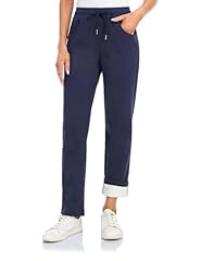 Soft Fleece, Navy Blue, Straight-leg