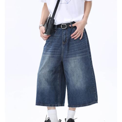 Wide Leg Capris Jeans for Women Low Rise Baggy Cropped Jean Summer Casual Oversized Straight Leg Loose Denim Pants2