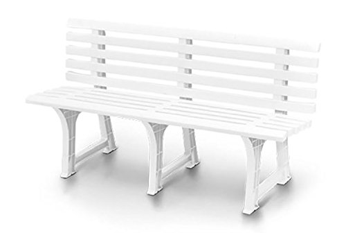 Dimaplast Panchina Panca 3 Posti In Resina Bianca Isotta Giardino Casa Terrazzo 000519