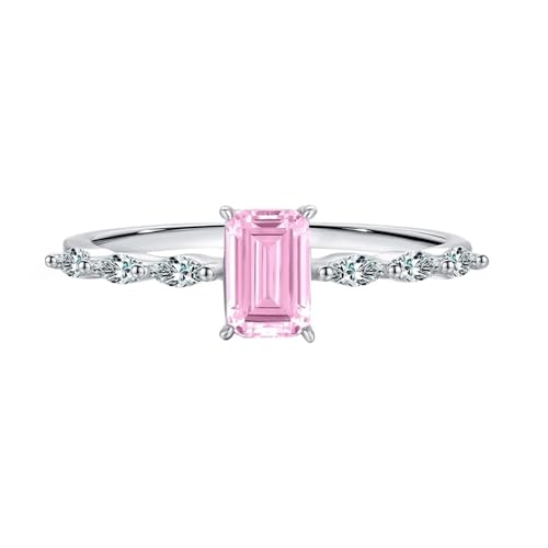 Bague femme argent et zircone rose, le cadeau idéal pour un anniversaire unique